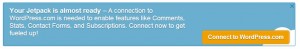 connect to wordpress com button