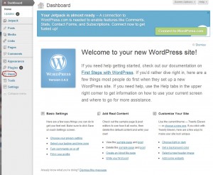 wordpress dashboard