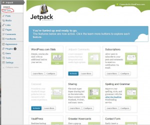 wordpress jetpack page