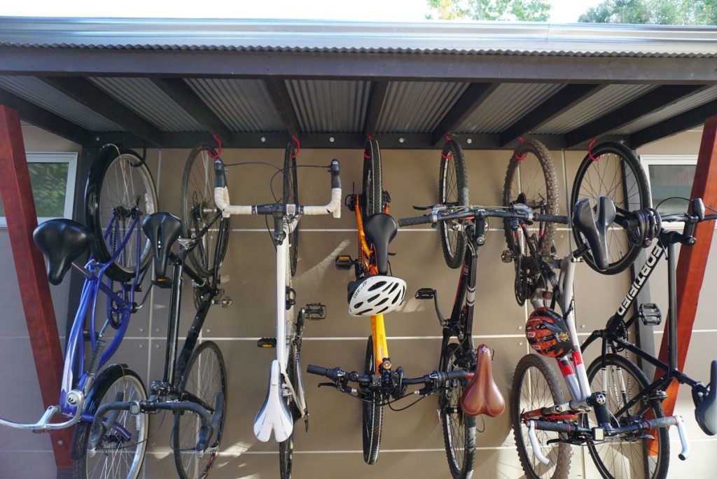 Seven bikes that can now stay dry without taking up precious indoor space.